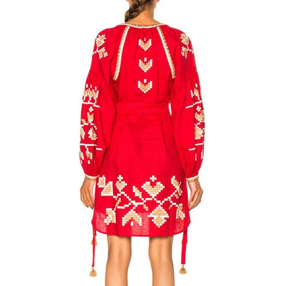 March II  Long Sleeve Flora Embroidered Mini Dress - Picture 4 of 11